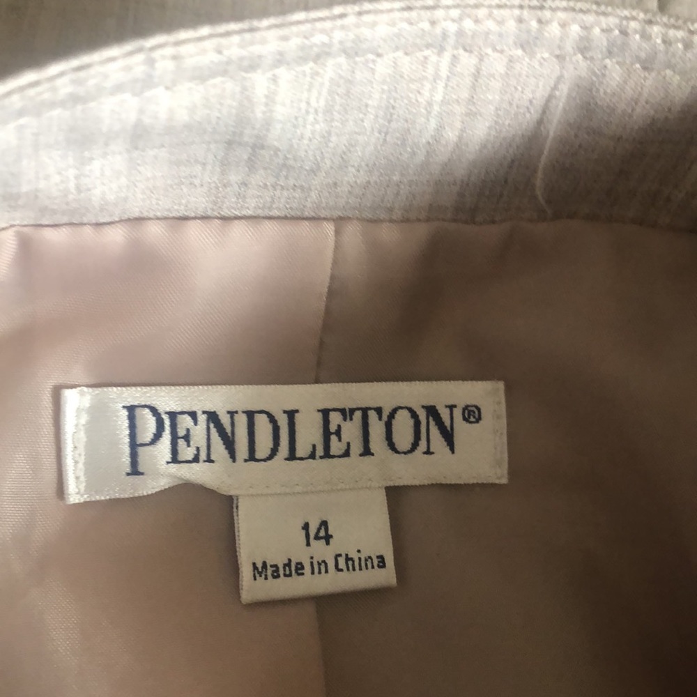 Pendleton Beige Jacket Blazer Lined Wool Blend, 14 - image 7